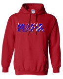 MAFIA - Retro 90s Wild Buffalo Football Fan Stripe - Hooded Sweatshirt