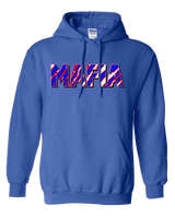 MAFIA - Retro 90s Wild Buffalo Football Fan Stripe - Hooded Sweatshirt