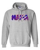 MAFIA - Retro 90s Wild Buffalo Football Fan Stripe - Hooded Sweatshirt