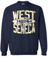 WEST SENECA NEW YORK 14224 - retro distressed - crewneck sweatshirt