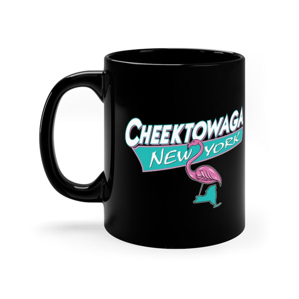 CHEEKTOWAGA NEW YORK - pink lawn flamingo - 11oz ceramic mug