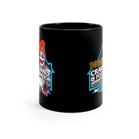 POGO'S Crawlspace & Foundation - John Wayne Gacy serial killer clown coffee tea - 11 oz ceramic mug, Black