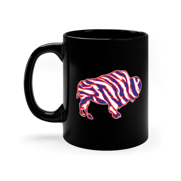 Crazy Striped Buffalo - 90's retro football fan - 11oz Ceramic Mug